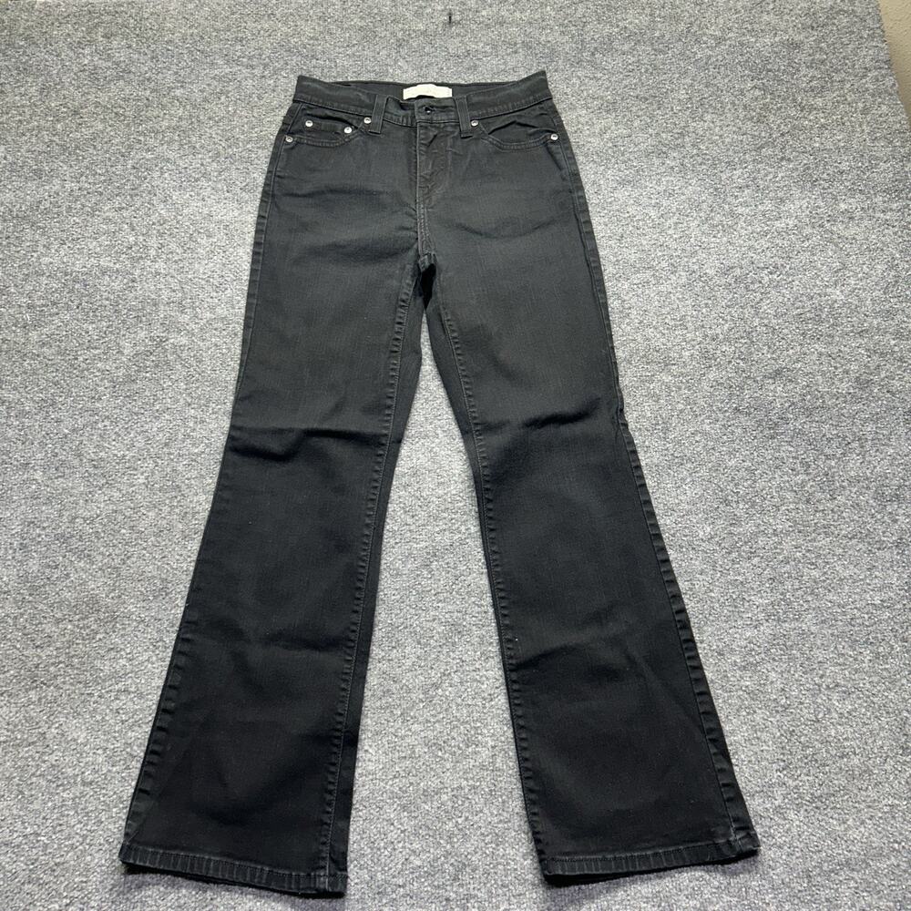 Levis 512 Womens Size 4 Short Black Bootcut Jeans Perfectly Shaping Slimming